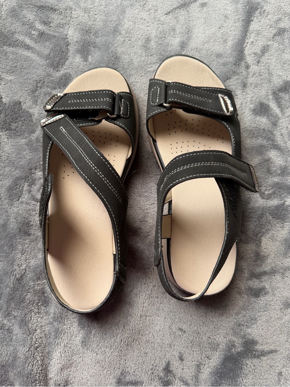 Comfort Adjustable Black Women’s Sandals